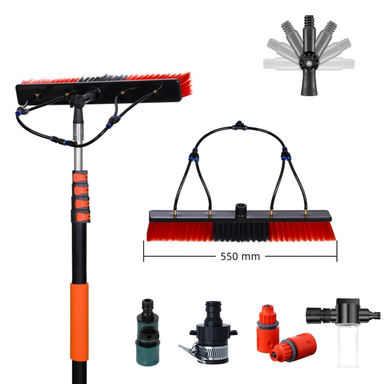 Complete Solar Panel Cleaning Brush Kit with Accessories